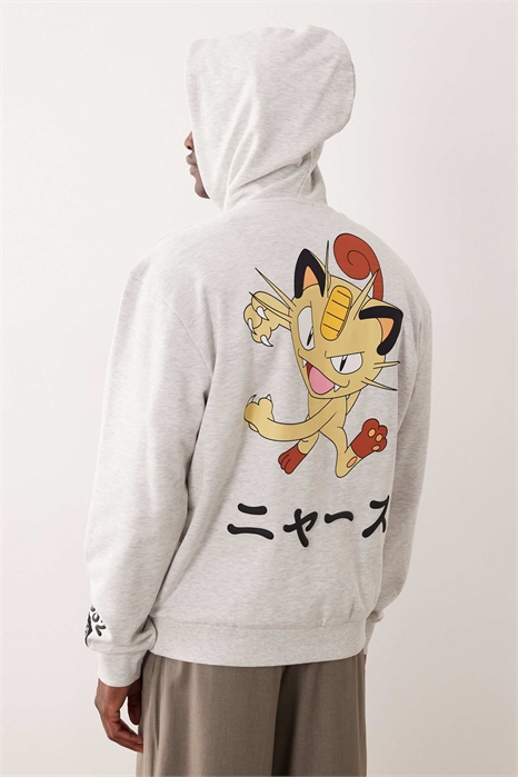 Свободная толстовка с принтами с изображением покемона Мяута артикул 150268169