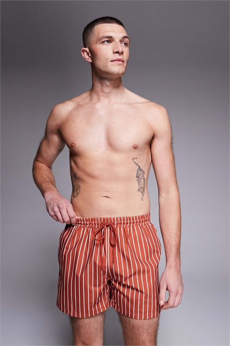 Полосатые плавки цвета ржавчины артикул 152859318