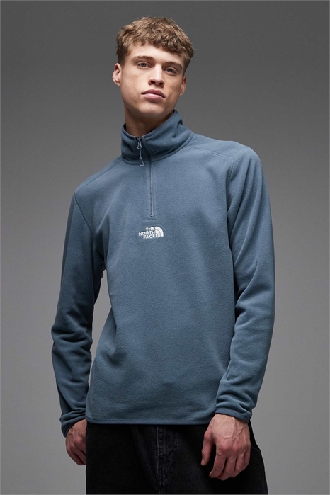 Свитшот с вышитым логотипом Glacier и застежкой-молнией на 1/4 артикул 154426578