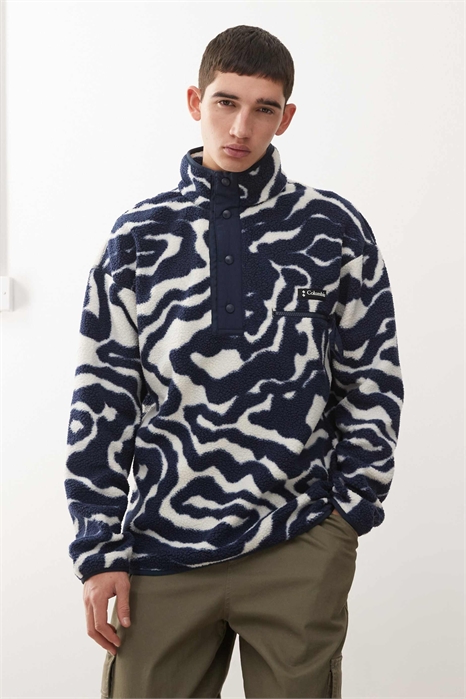 Helvetia — флисовая кофта с полузастежкой и узором «вихрь» артикул 146842115