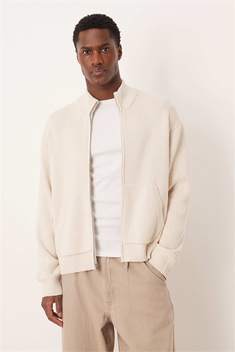 Толстый кардиган с высоким воротником и застежкой-молнией на всю длину артикул 155154651