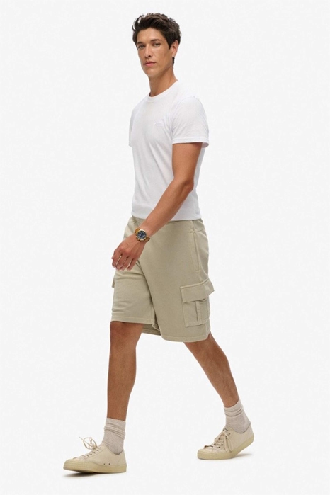 Шорты-карго с контрастной строчкой, цвет «вымытый пеликан-бежевый» артикул 150242259