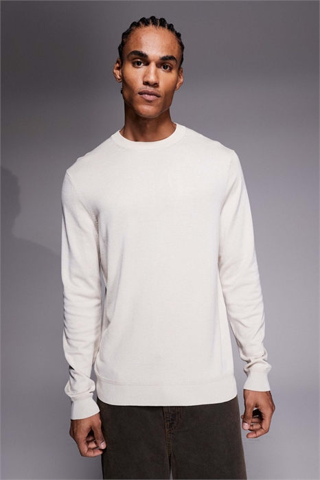 Свитер с круглым вырезом и длинными рукавами артикул 155000437