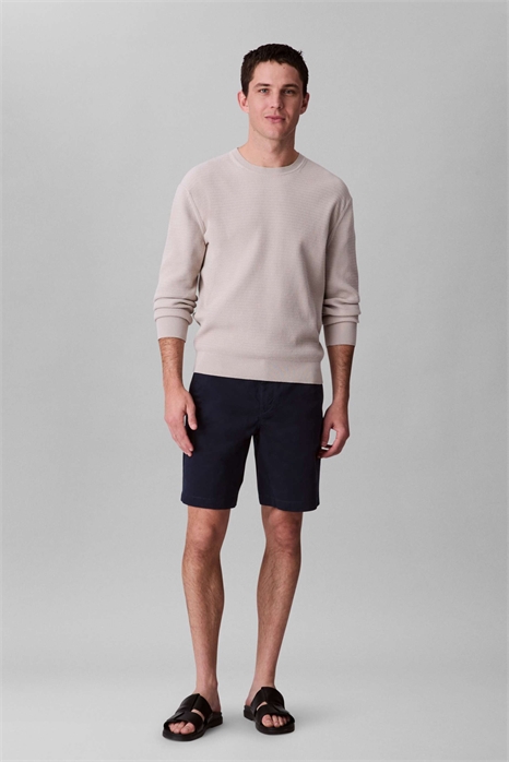 Классические хлопковые шорты чино темно-синего цвета артикул 150200016