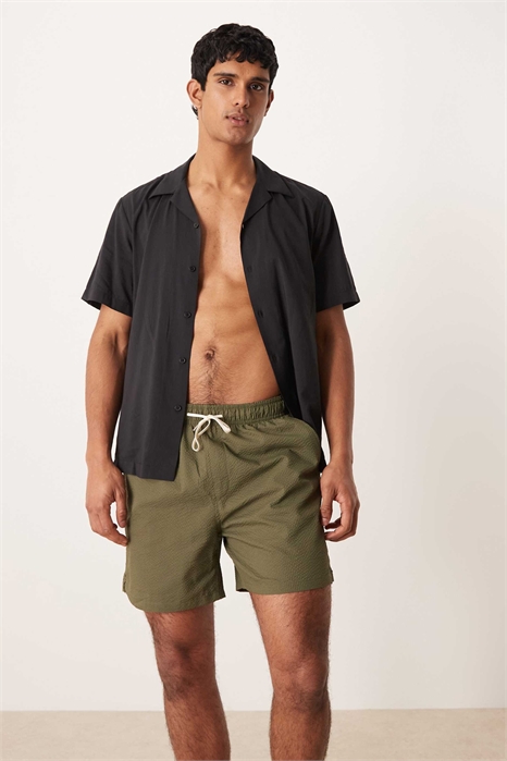 Текстурированные плавки цвета хаки артикул 149549640