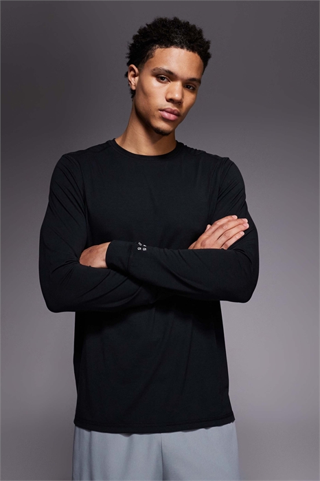 Тренировочная кофта с длинным рукавом из быстросохнущего функционального трикотажа артикул 151097584