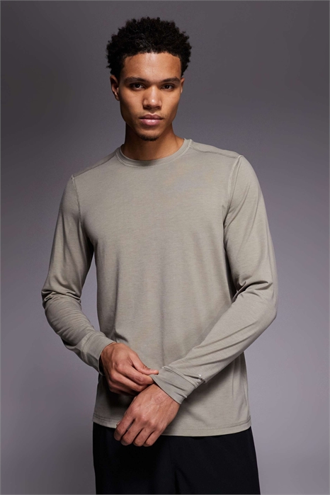 Тренировочная кофта с длинным рукавом из быстросохнущего функционального трикотажа артикул 151097486