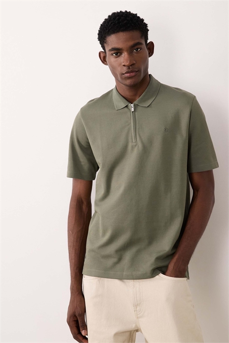 Поло с застежкой-молнией премиум-класса артикул 154761769