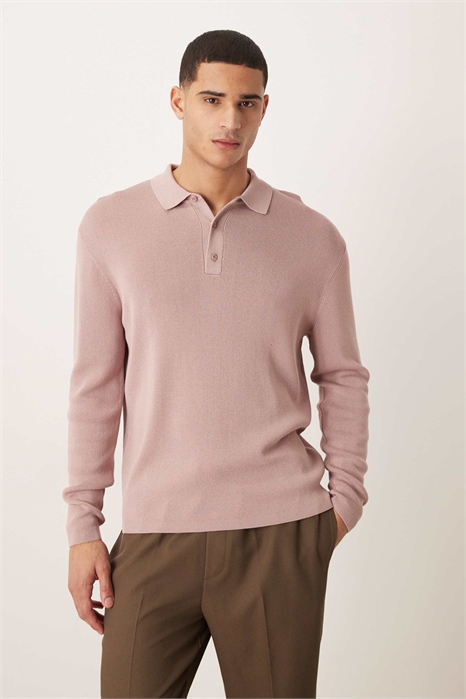 Полуформальная вязаная рубашка-поло артикул 151899384