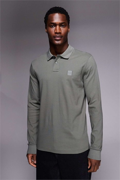 Поло с длинным рукавом из пике с логотипом Passerby артикул 153724768