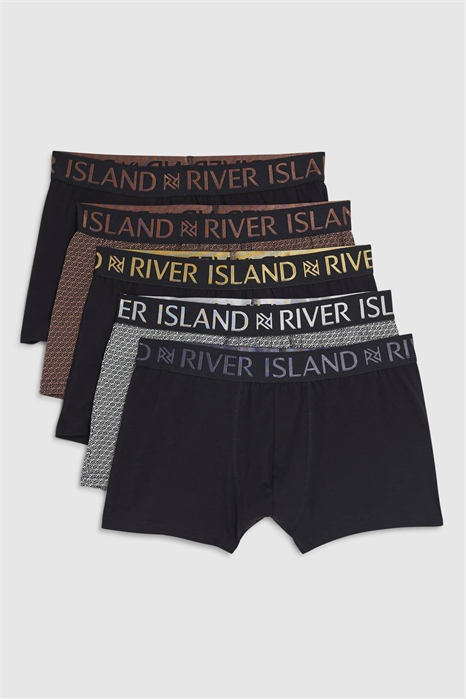 Rr print: набор из 5 плавок с металлическим принтом артикул 155895056