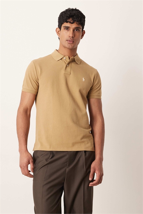 Поло с логотипом в виде значка, индивидуальный крой, плотная ткань пике артикул 154008444