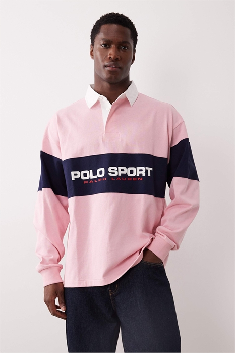 Поло для регби с логотипом на груди в виде флага, свободный крой артикул 154008476