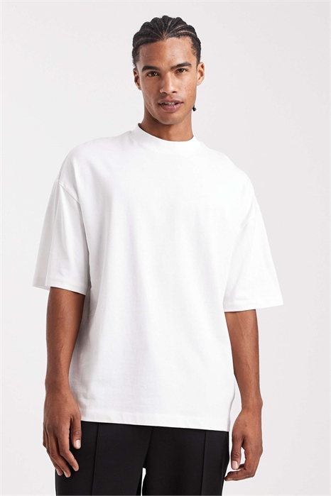 Толстовка свободного кроя с высоким воротником артикул 149965970