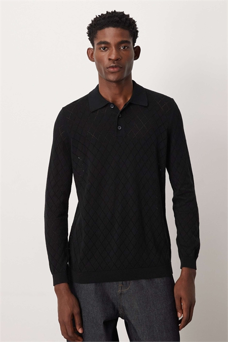 Поло с узором из трикотажа «пойнтелл» артикул 147472678