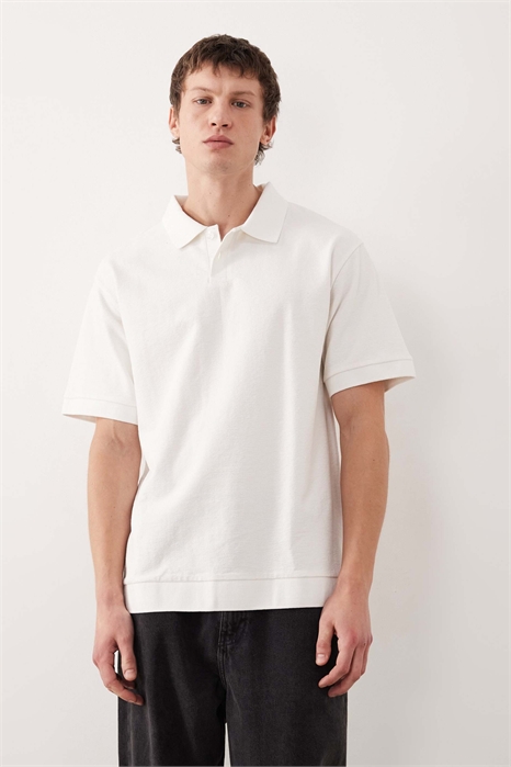 Полурубашка свободного кроя с отворотами по низу артикул 151778459