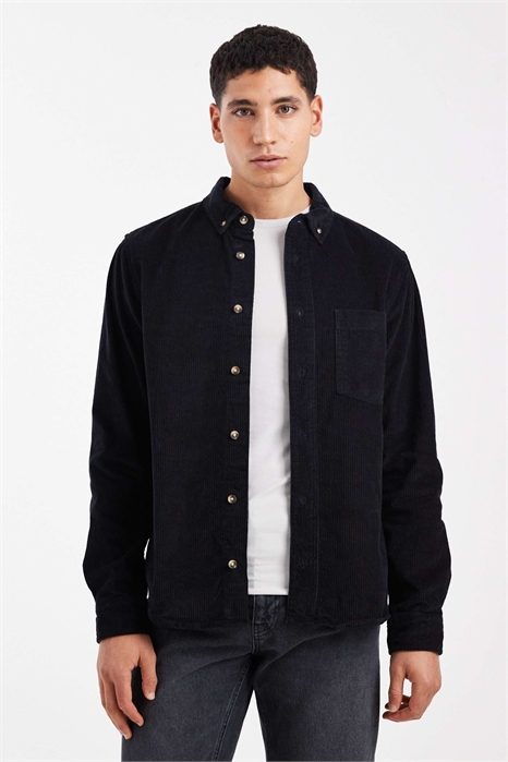 Рубашка из вельвета прямого кроя артикул 146784932