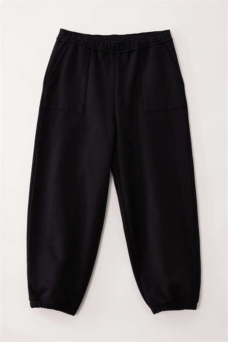 Джоггеры с широкими манжетами и очень плотной тканью артикул 148781410