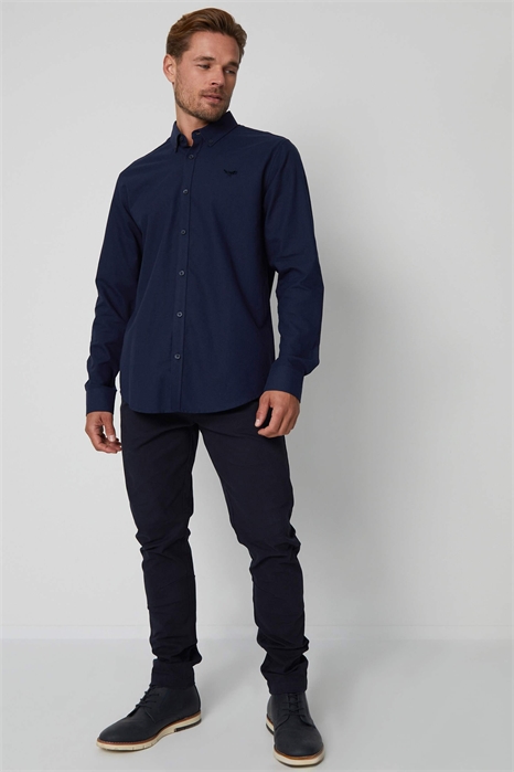 Рубашка с длинными рукавами из оксфордского хлопка артикул 155059250