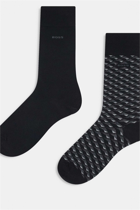Набор из 2 пар клетчатых носков BOSS Bodywear артикул 154242880