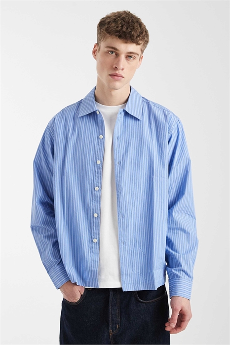 Рубашка свободного кроя с длинными рукавами артикул 153808439