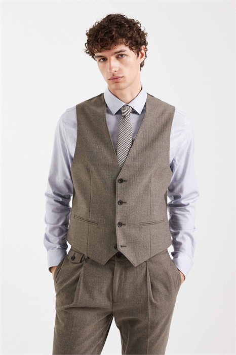 Жилет, имитирующий тонкий шерстяной костюм артикул 150078004