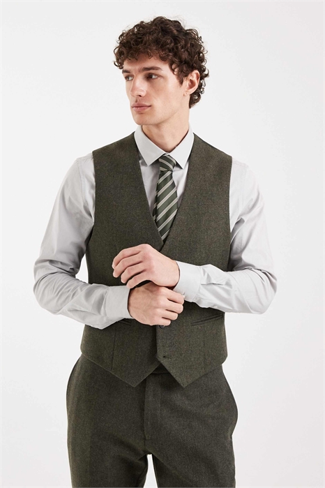 Жилет из смешанной шерсти, приталенный артикул 150198300