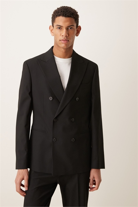 Приталенный пиджак с двойной застежкой артикул 153080983