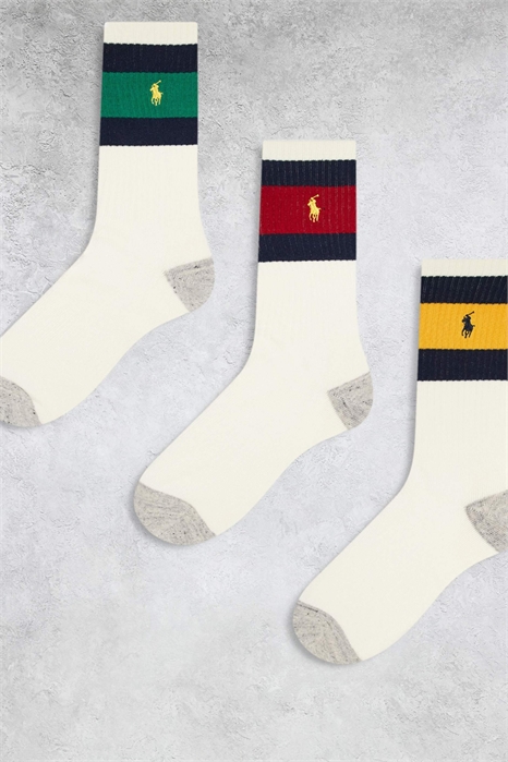 Набор из 3 пар носков с логотипом в виде значка артикул 148378707