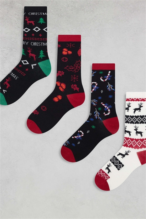 Набор из 4 рождественских носков артикул 153666912