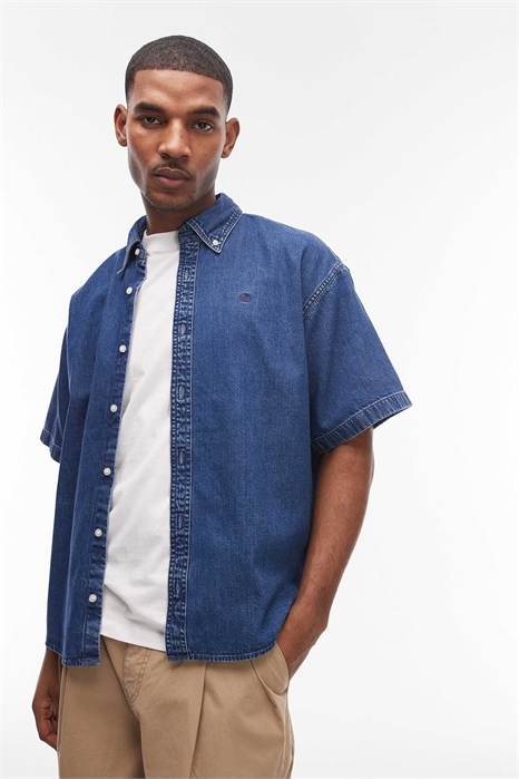 Рубашка из денима Lucas артикул 154643757