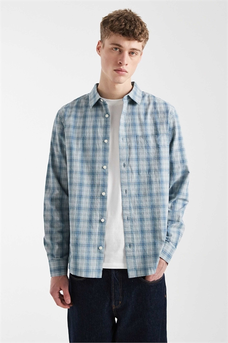 Рубашка в клетку прямого кроя артикул 150934235