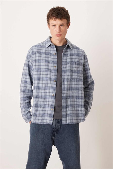 Фланелевая рубашка с длинными рукавами артикул 154774150