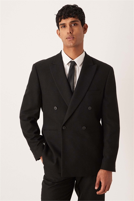 Классический двубортный пиджак из шерсти артикул 148301637