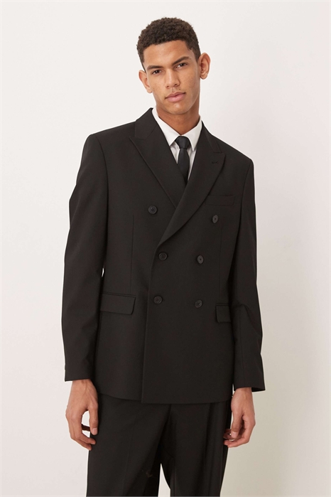 Двубортный пиджак классического кроя артикул 153575321