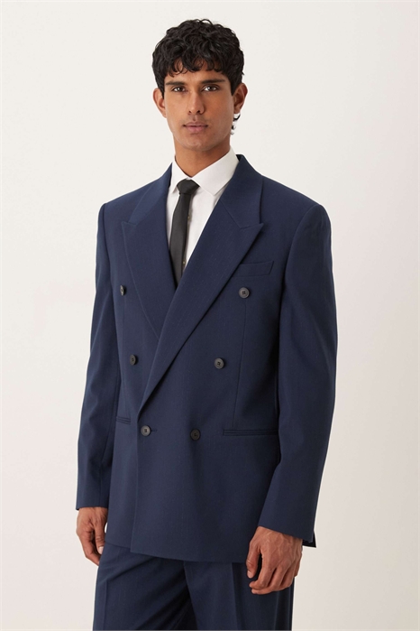 Двубортный пиджак свободного кроя прямого покроя артикул 148711168