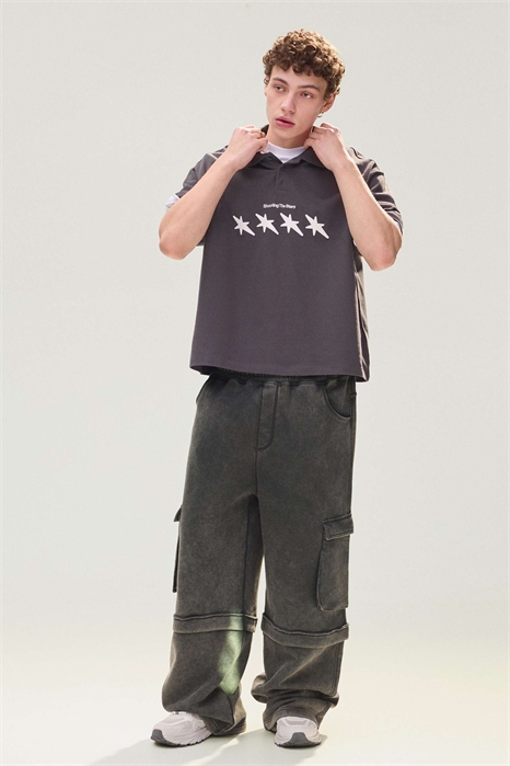 Широкие брюки в стиле «карго» артикул 156179133