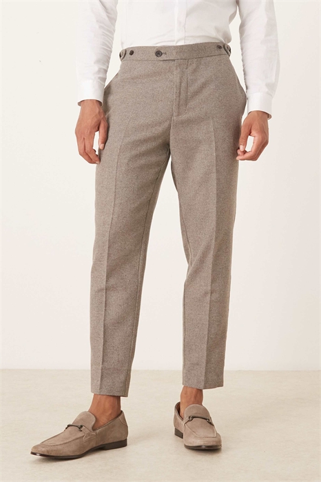 Элегантные брюки зауженного кроя из смешанной шерсти артикул 148295331