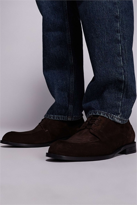 Туфли-дерби BOSS из черной замши артикул 154260494