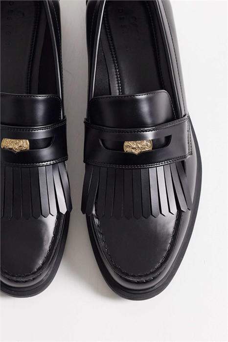 Лоферы с бахромой и мотивом монеты артикул 154053746