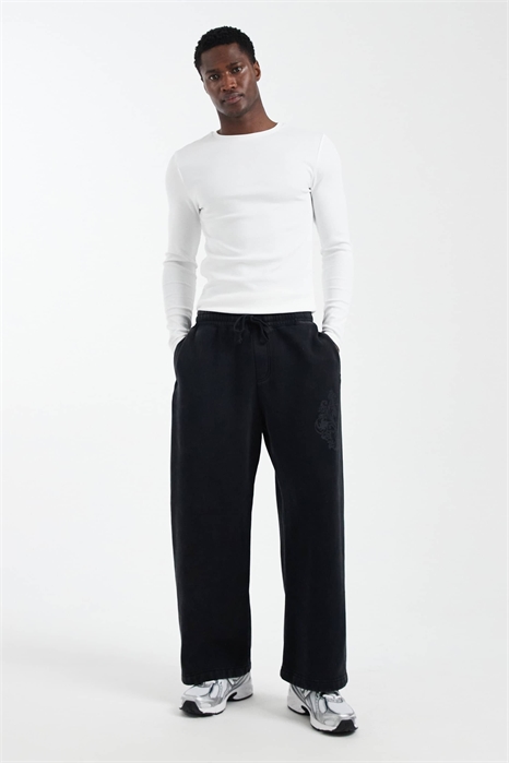 Широкие джоггеры с принтом артикул 155222152