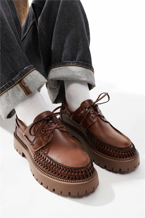 Лоферы Exton на толстой подошве артикул 140625617