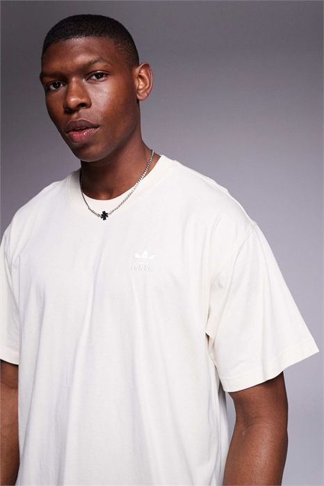 Футболка Trefoil Essentials кремового цвета артикул 141909547