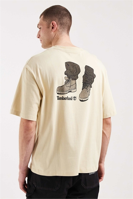 Футболка с коротким рукавом и принтом «Timbs on my feet» артикул 155950544