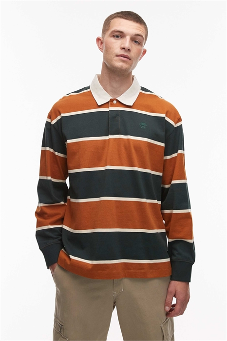 Поло в стиле регби с контрастными полосками артикул 148892018