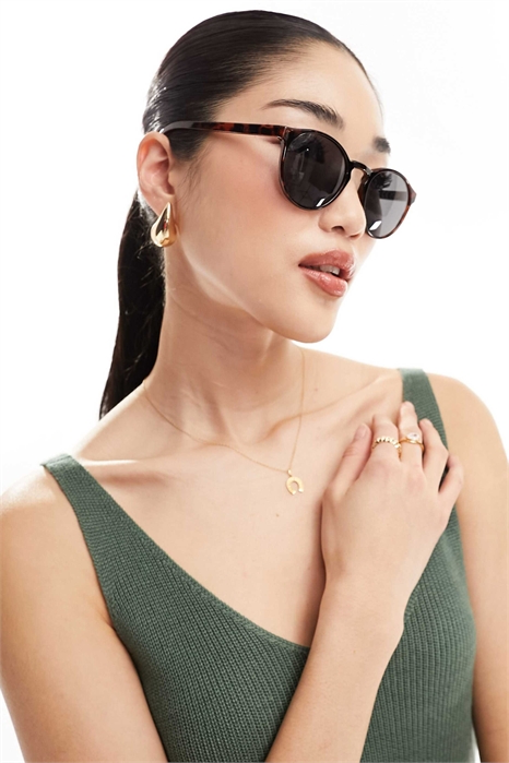 Универсальные круглые солнцезащитные очки в стиле «шпион» артикул 133716860