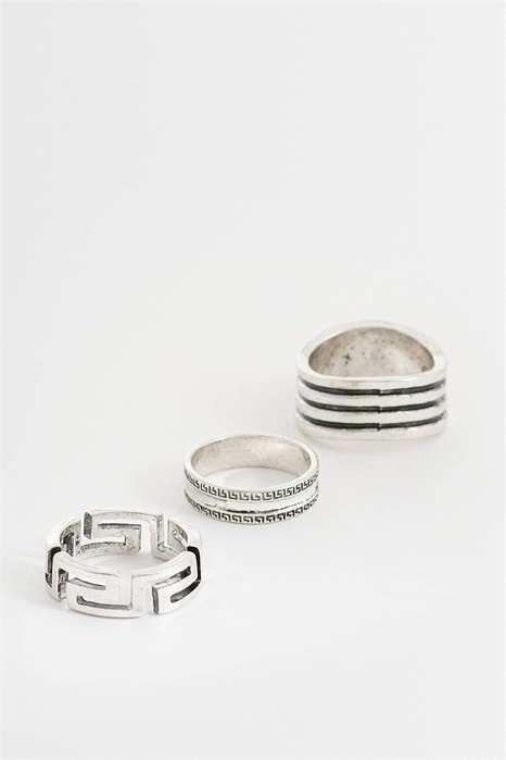 Набор из 3 штук: кольца «Греческая волна» и «Многослойное кольцо» артикул 155391298