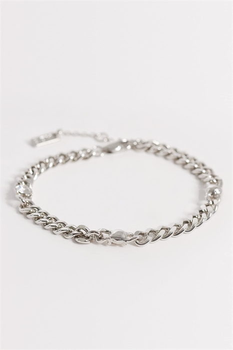 Браслет из цепочки с вставленными кристаллами артикул 155391415