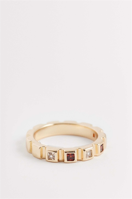 Кольцо с квадратным кристаллом артикул 155391429