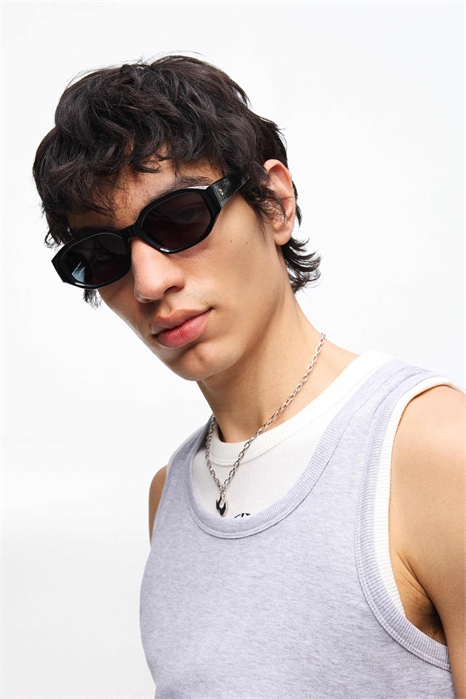 Пластиковые солнцезащитные очки шестиугольной формы артикул 155519777